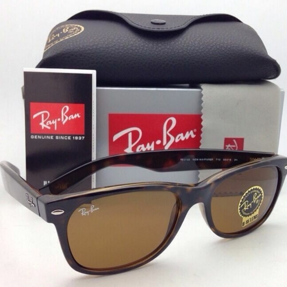 LIKE NEW RayBan Wayfarer RB2140 Tortoise Brown - Picture 12 of 16